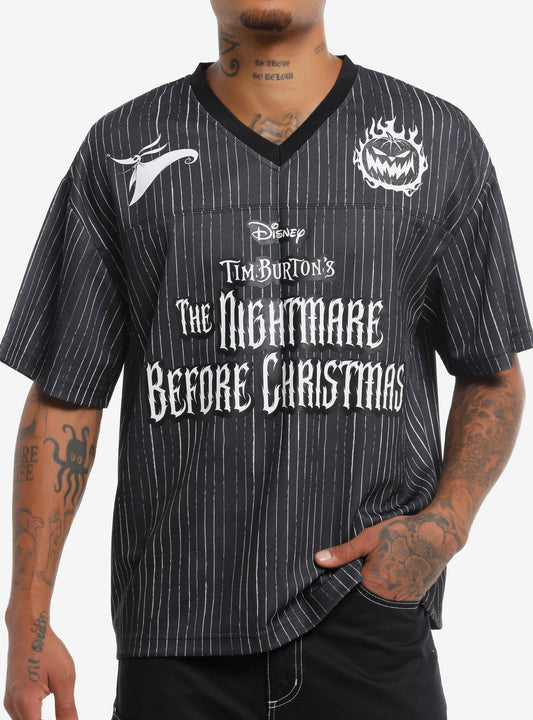 Our Universe The Nightmare Before Christmas Jack Skellington Football Jersey T-Shirt – Vintage Style Artwork | Great Gift for Fans