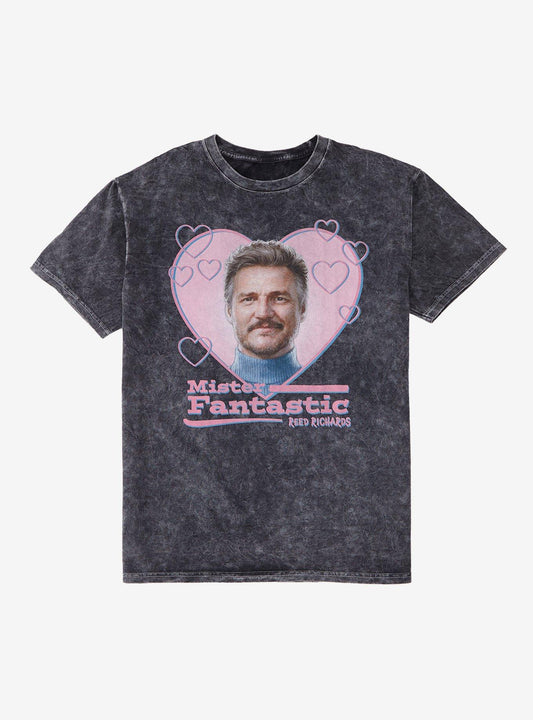 Marvel The Fantastic Four First Steps Mister Fantastic Hearts Mineral Wash T-Shirt T-Shirt – Exclusive Art Edition | Must-Have Style