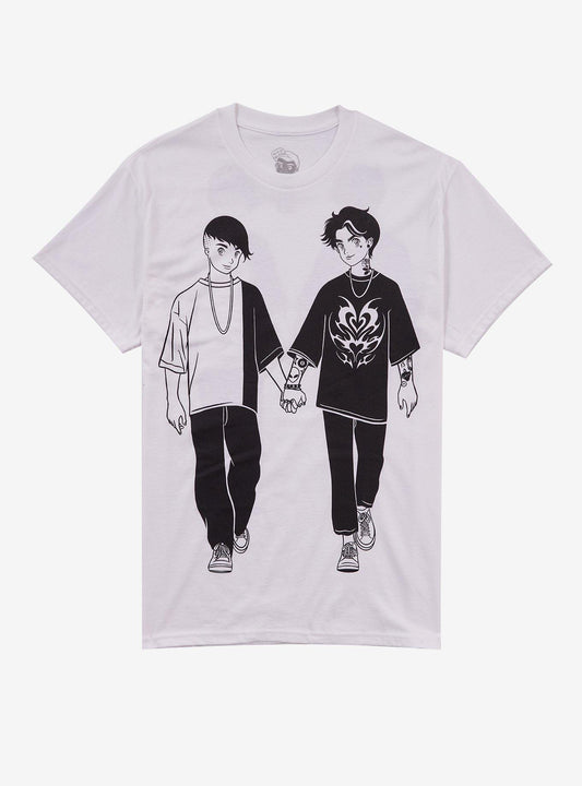 Anime Couple T-Shirt By Nico Salazar