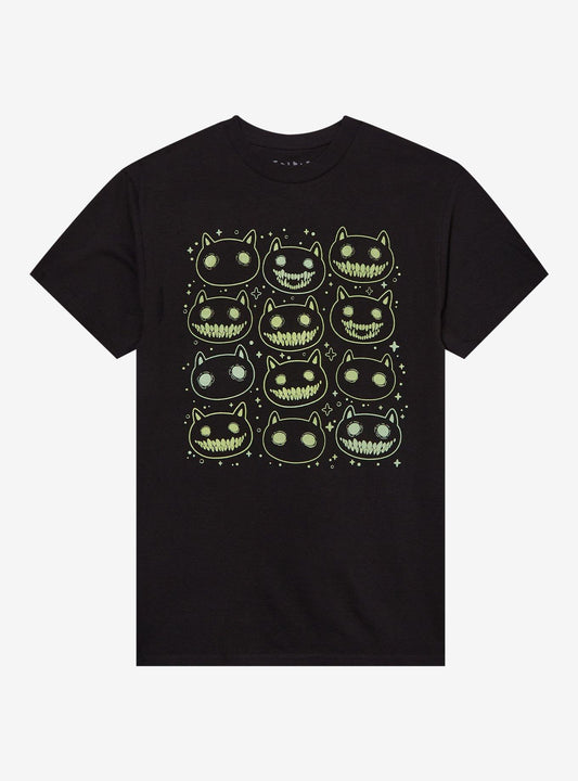Grinning Cats Glow-In-The-Dark T-Shirt By Friday Jr.