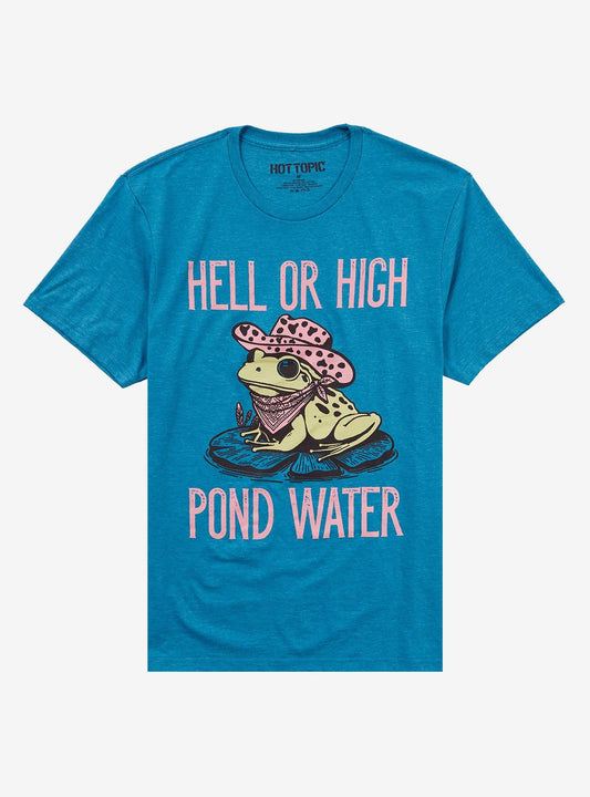Hell Or High Pond Water Frog TShirt Graphic Tee | Graphic Tee | Unisex Shirt | Soft Comfortable Wear