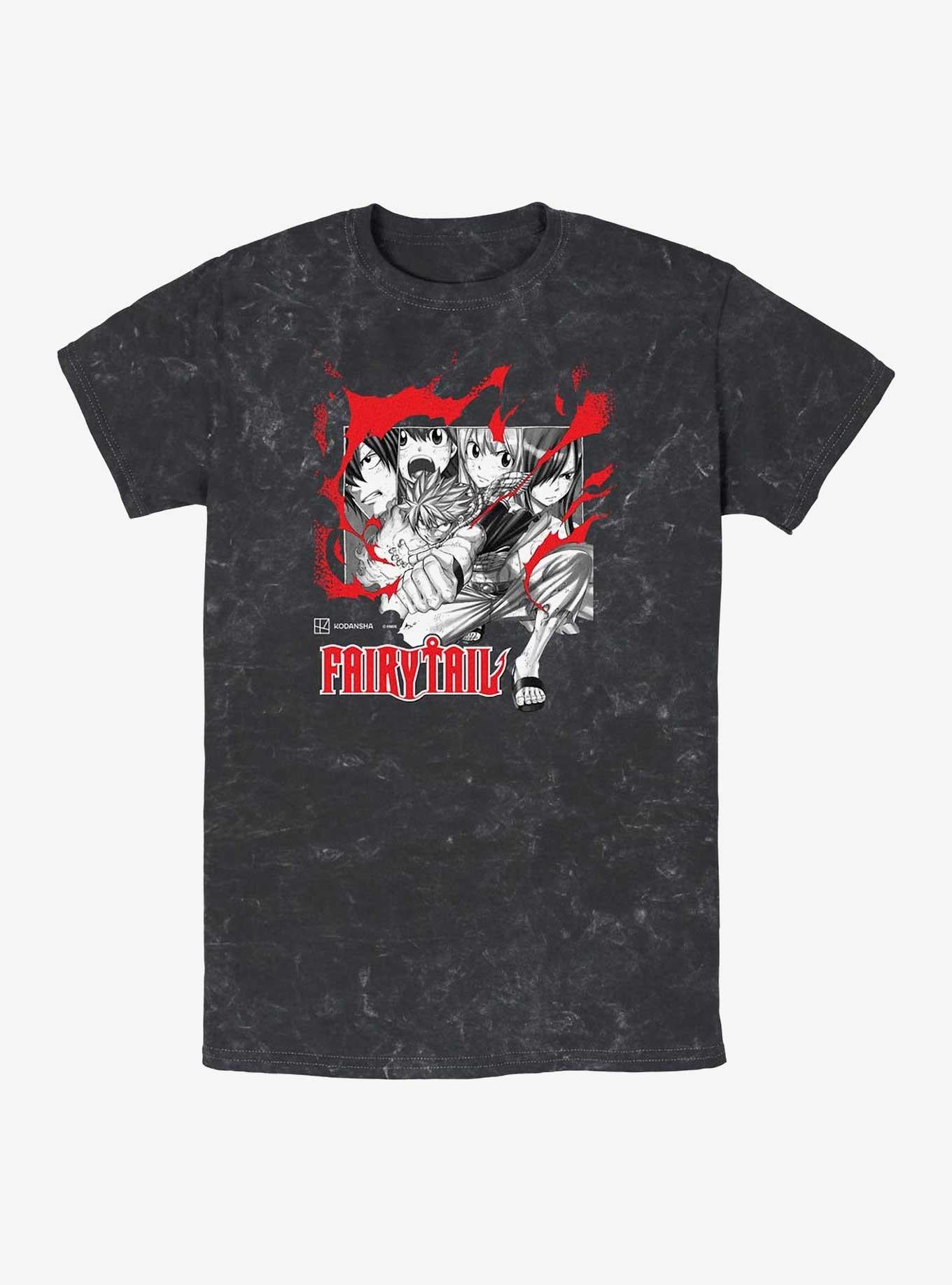 Fairy Tail Blaze Group Mineral Wash T-Shirt