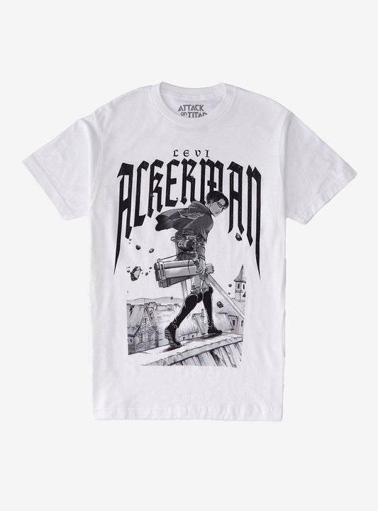 Attack On Titan Levi Black & White T-Shirt
