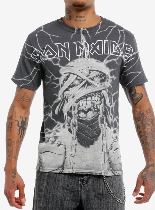 Iron Maiden Eddie Mummy Lightning T-Shirt