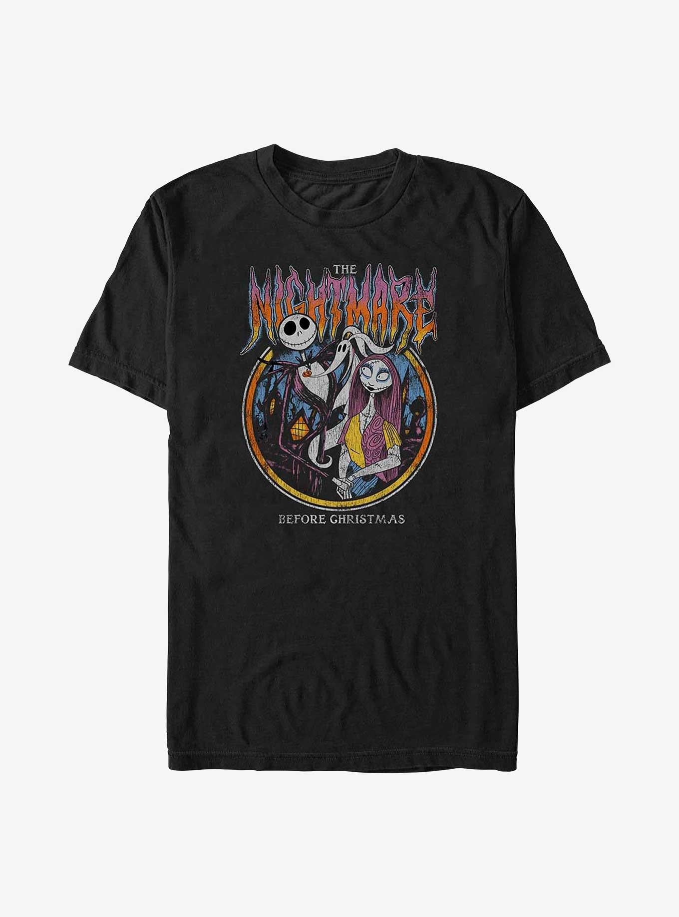 Disney The Nightmare Before Christmas Nightmare Metal Circle Big Tall TShirt T-Shirt | Seasonal Must-Have | Limited Christmas Style