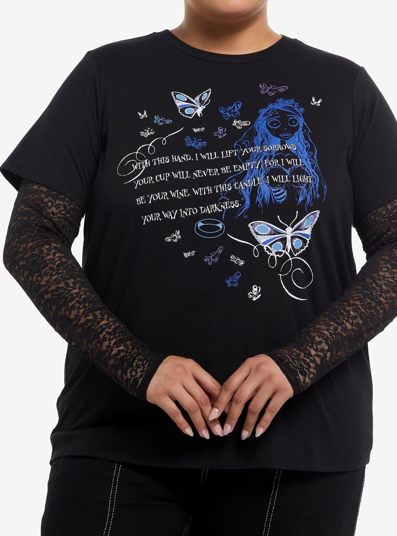 Corpse Bride Emily Vows Lace Girls Twofer TShirt Plus Size Graphic Tee | Graphic Tee | Unisex Shirt | Best-Selling Design