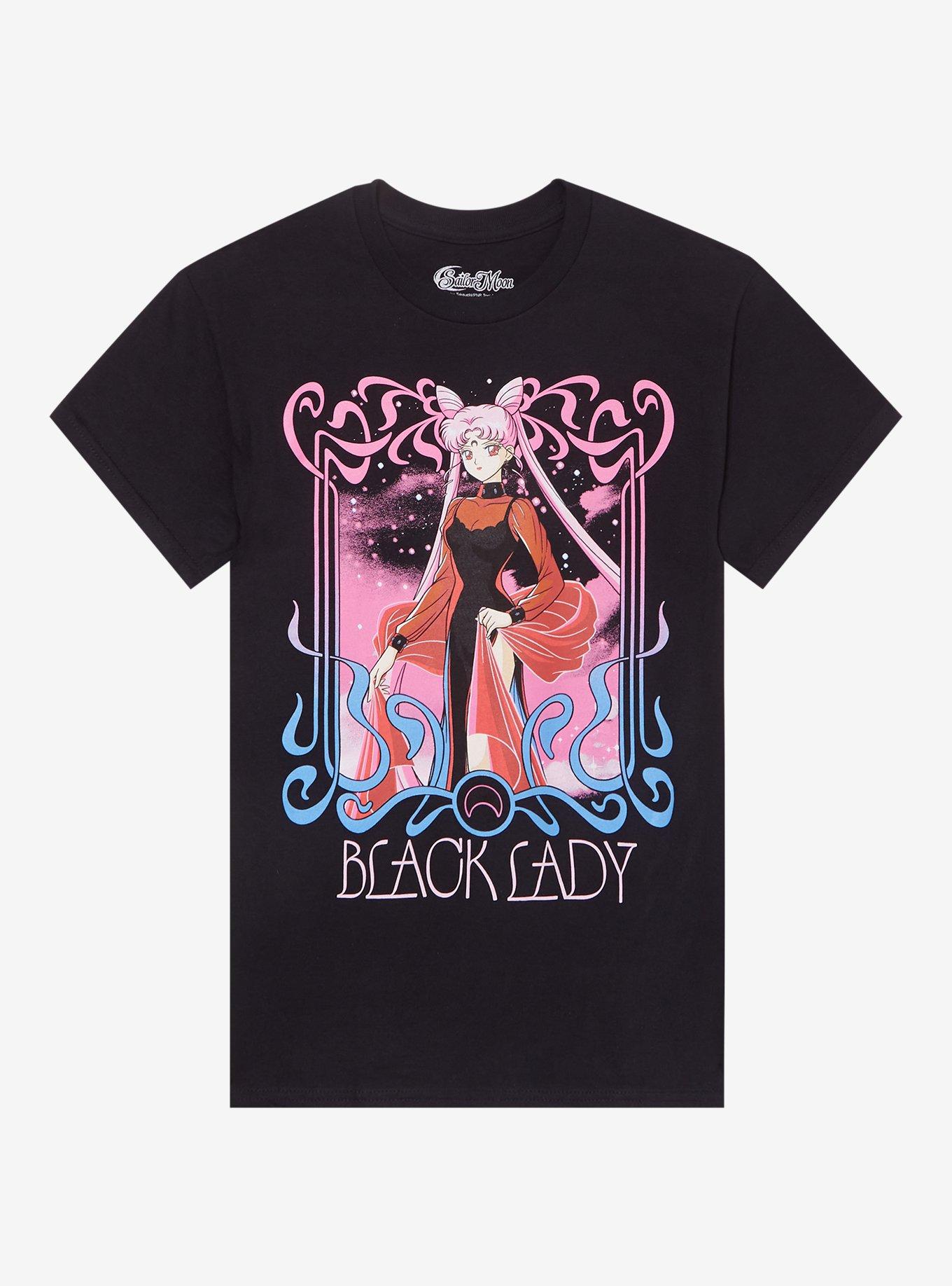 Pretty Guardian Sailor Moon Black Lady Portrait Girls T-Shirt