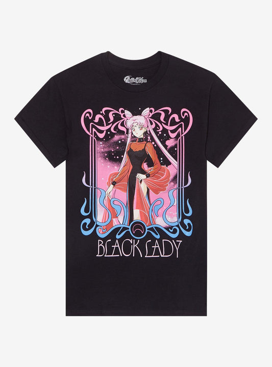 Pretty Guardian Sailor Moon Black Lady Portrait Girls T-Shirt