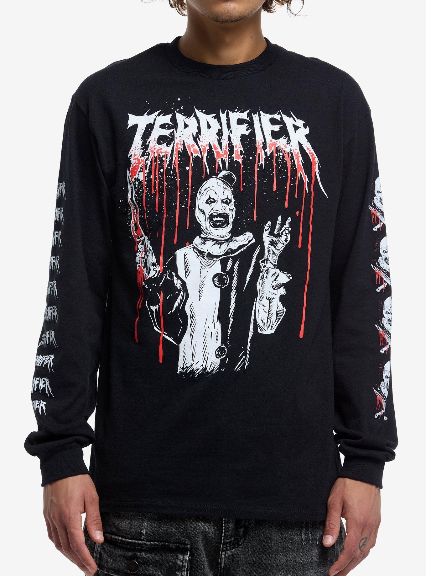 Terrifier X Vertebrae33 Art The Clown Portrait Long-Sleeve T-Shirt