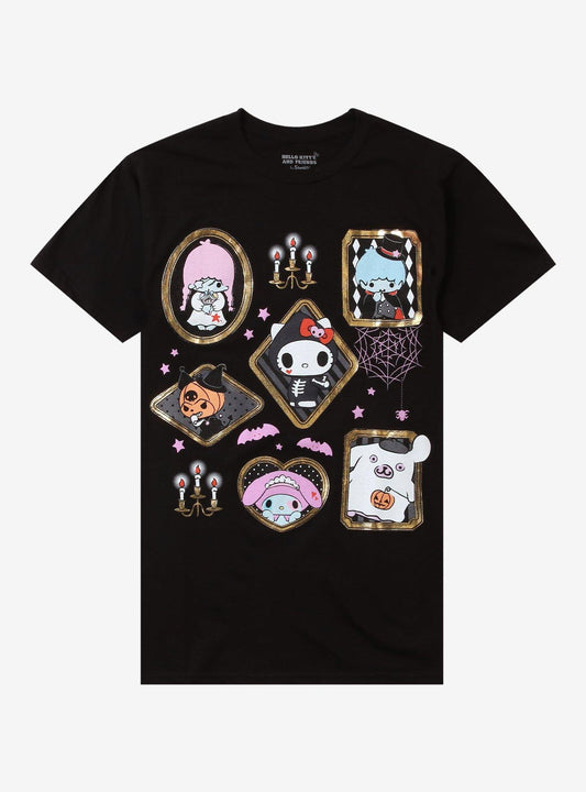 Hello Kitty And Friends Halloween Portraits Puff Print Girls TShirt Graphic Tee | Graphic Tee | Unisex Shirt | Best-Selling Design