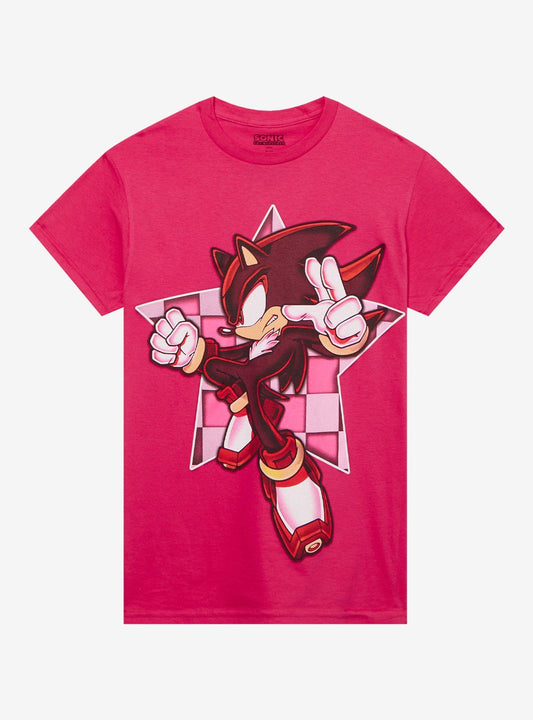 Sonic The Hedgehog Shadow Pink Star Girls T-Shirt