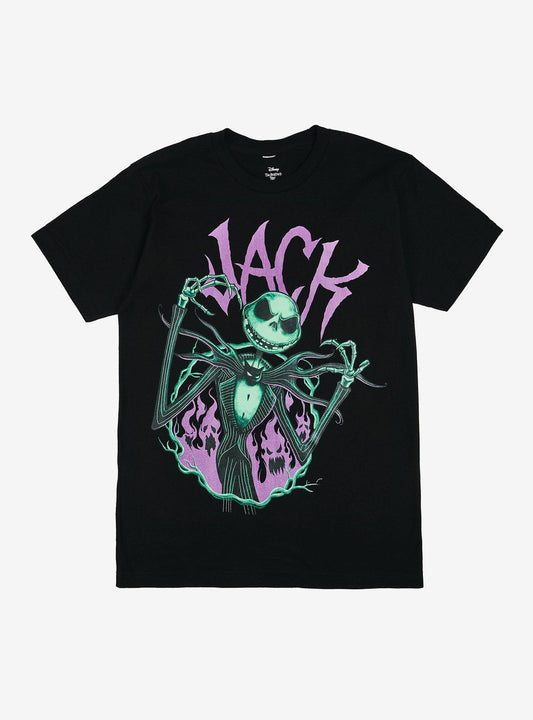 The Nightmare Before Christmas Jack Skellington Flames Girls TShirt Graphic Tee | Graphic Tee | Unisex Shirt | Soft Comfortable Wear
