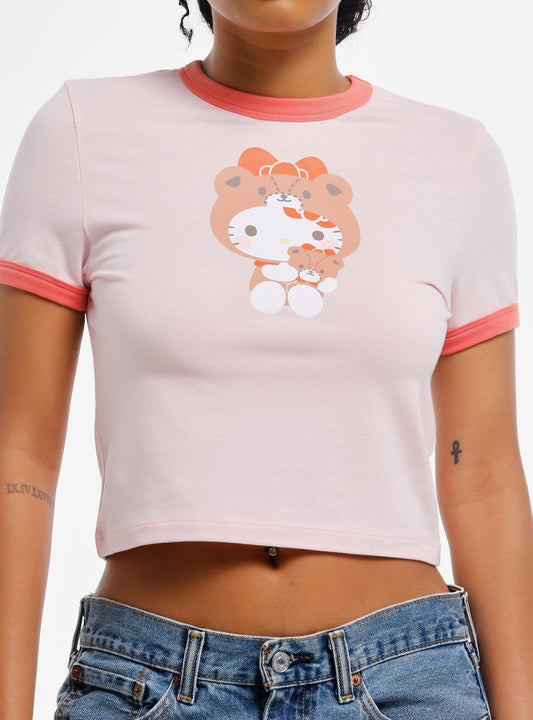 Hello Kitty Tiny Chum Costume Girls Ringer Baby T-Shirt