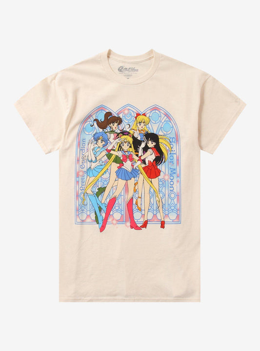 Pretty Guardian Sailor Moon Stained Glass Girls T-Shirt