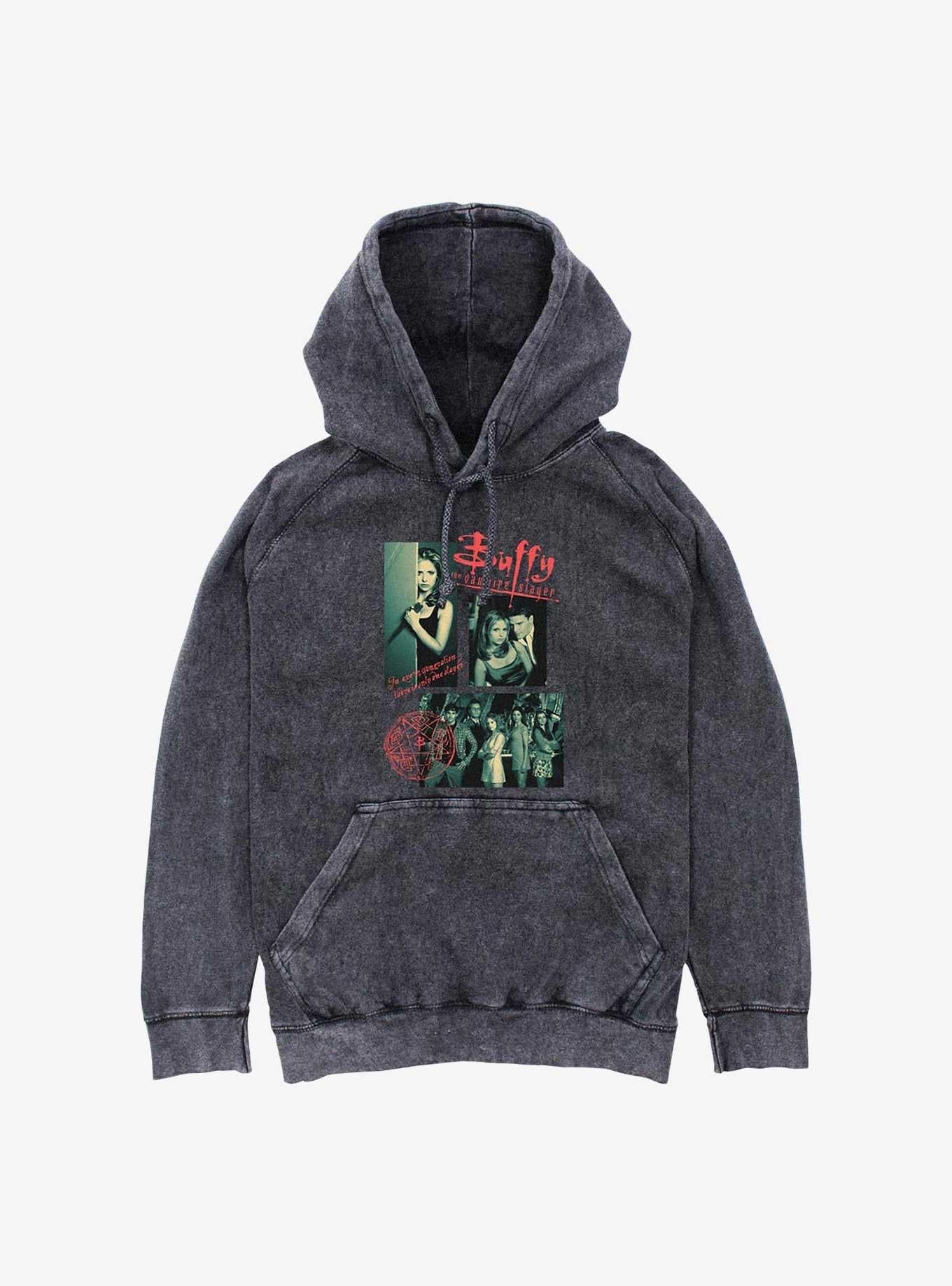 Buffy The Vampire Slayer Multi Image Mineral Wash Hoodie