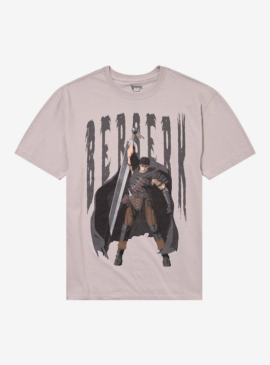 Berserk Guts Jumbo Print Beige T-Shirt