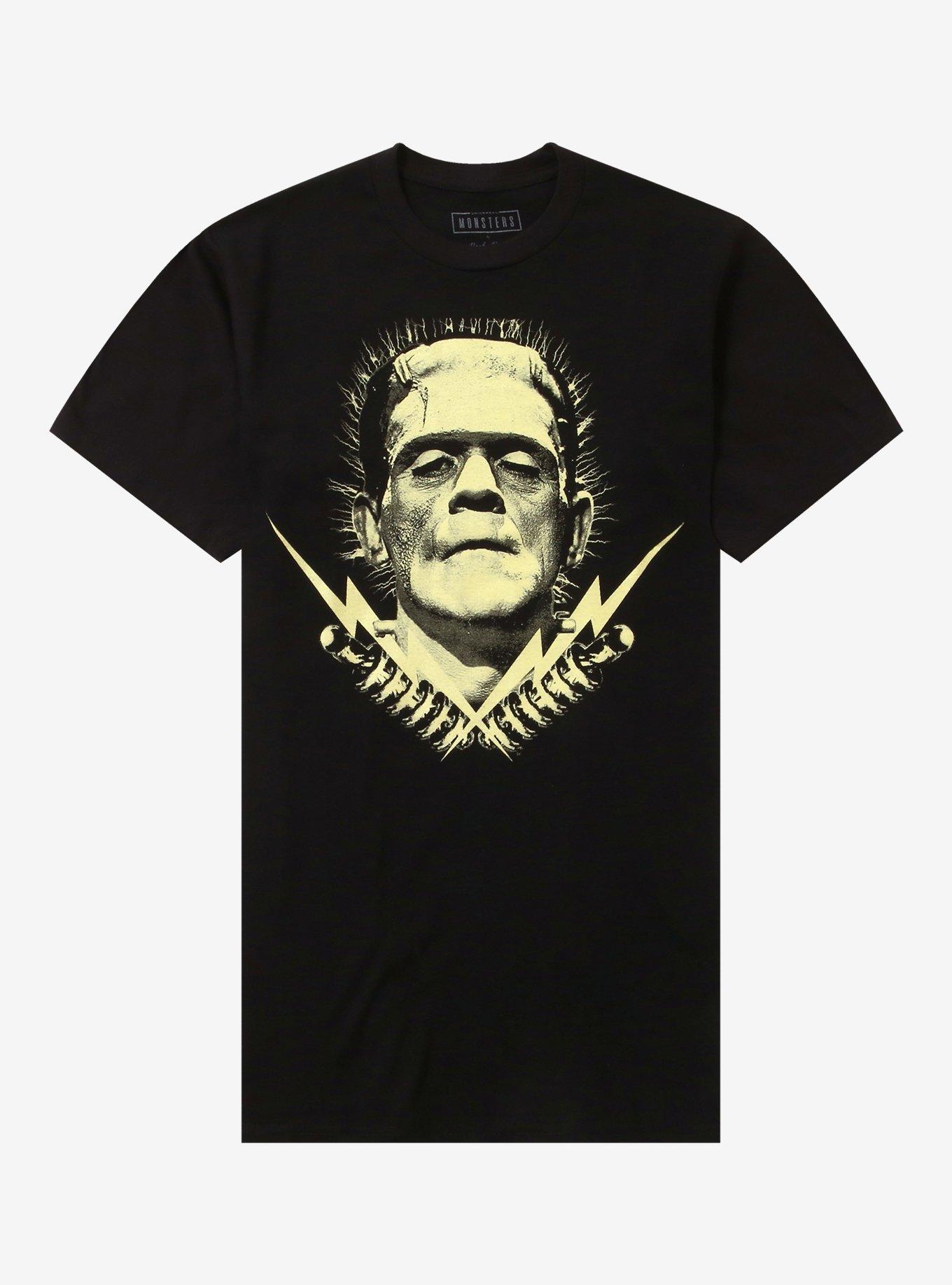 Rock Rebel Universal Monsters Frankenstein GlowInTheDark TShirt Graphic Tee | Graphic Tee | Unisex Shirt | Soft Comfortable Wear