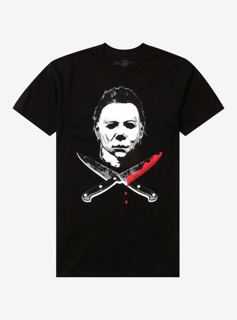 Halloween II Michael Myers Crossed Knives T Shirt | Hot Topic