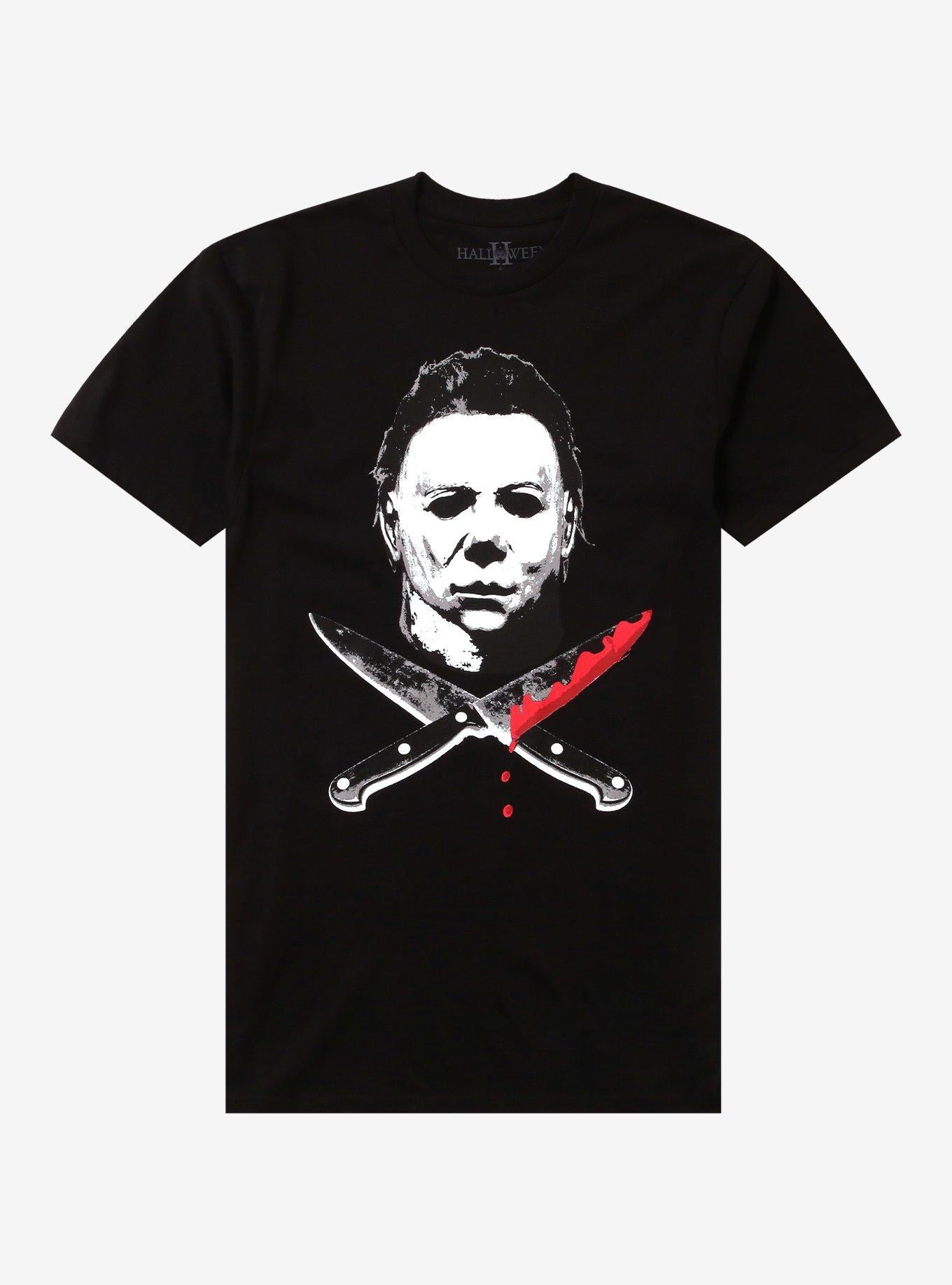 Halloween II Michael Myers Crossed Knives T-Shirt