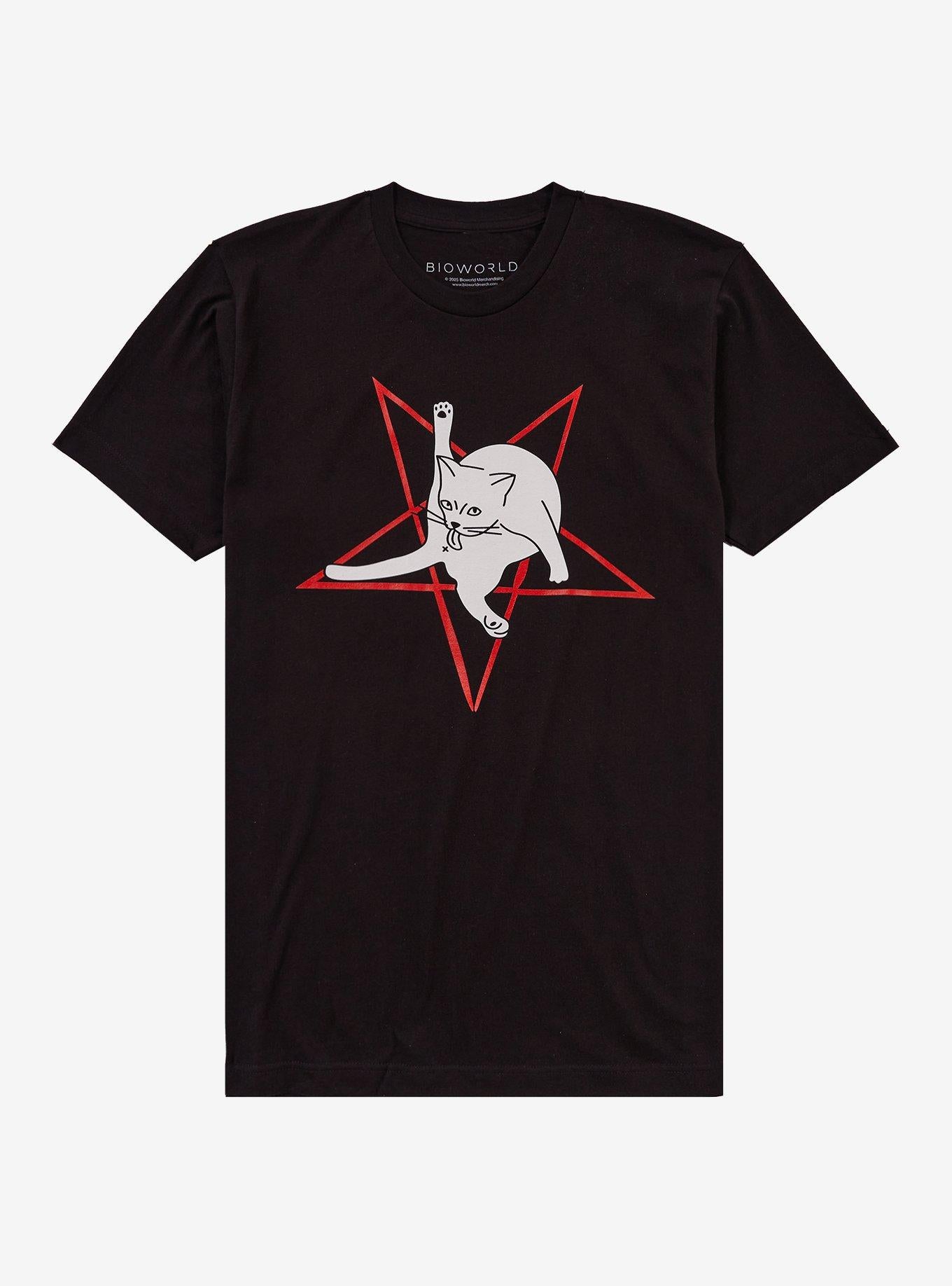 Pentagram Cat Cleaning T-Shirt