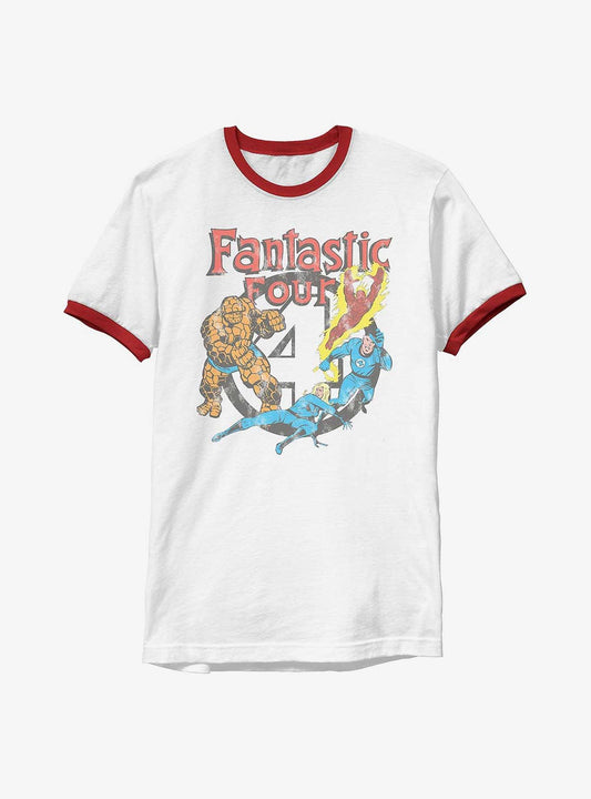 Marvel Fantastic Four Squad Ringer T-Shirt T-Shirt – Exclusive Art Edition | Must-Have Style
