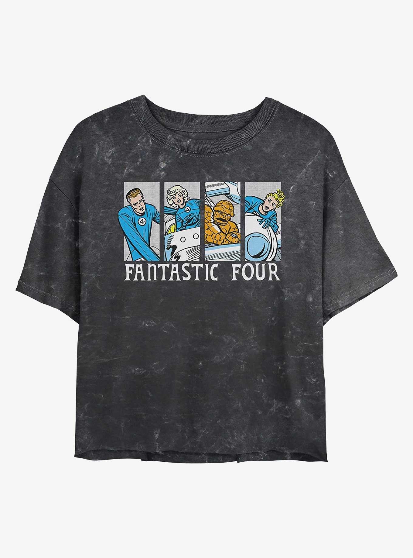Marvel Fantastic Four Fantastic Comic Girls Mineral Wash Crop T-Shirt T-Shirt – Official Fan Merchandise | Must-Have Style