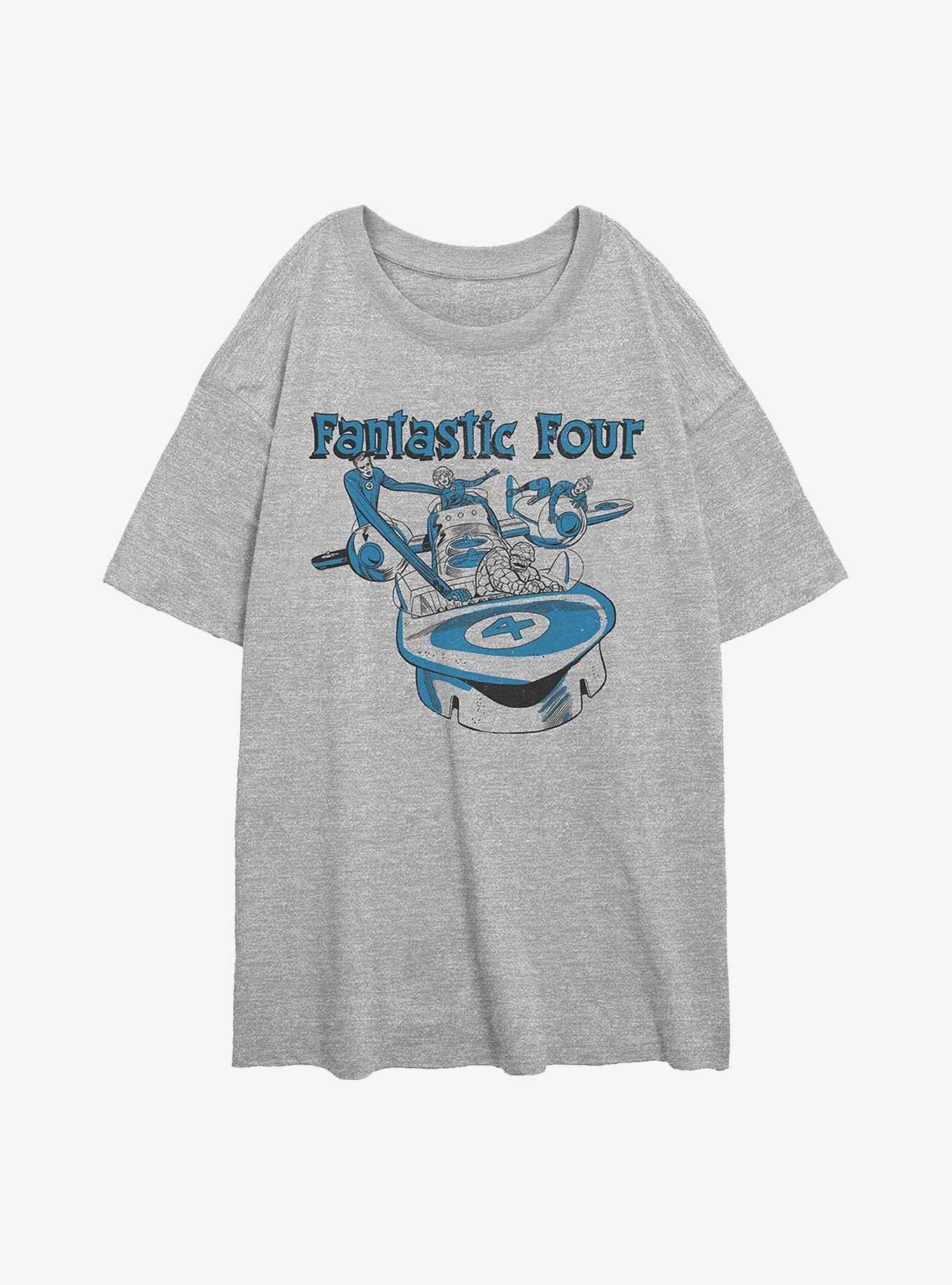 Marvel Fantastic Four Classic Four Girls Oversized T-Shirt T-Shirt – Unique Character Design | Perfect for Daily Wear