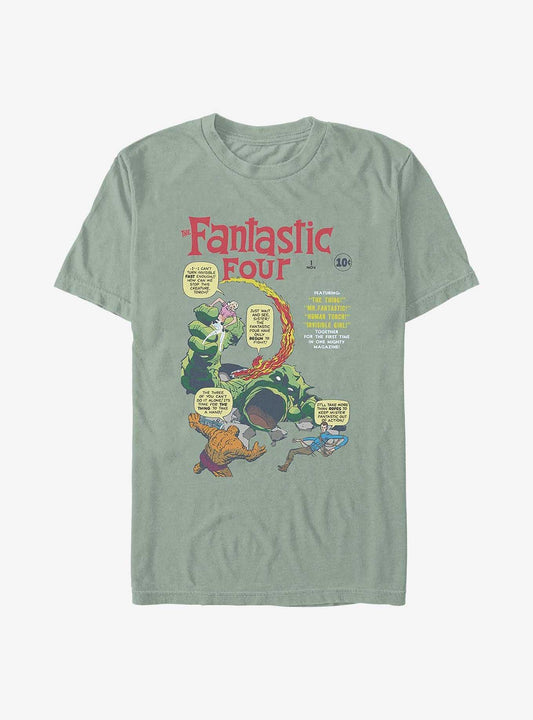 Marvel Fantastic Four Original Four Garment Dye T-Shirt T-Shirt – Exclusive Art Edition | High Demand Item