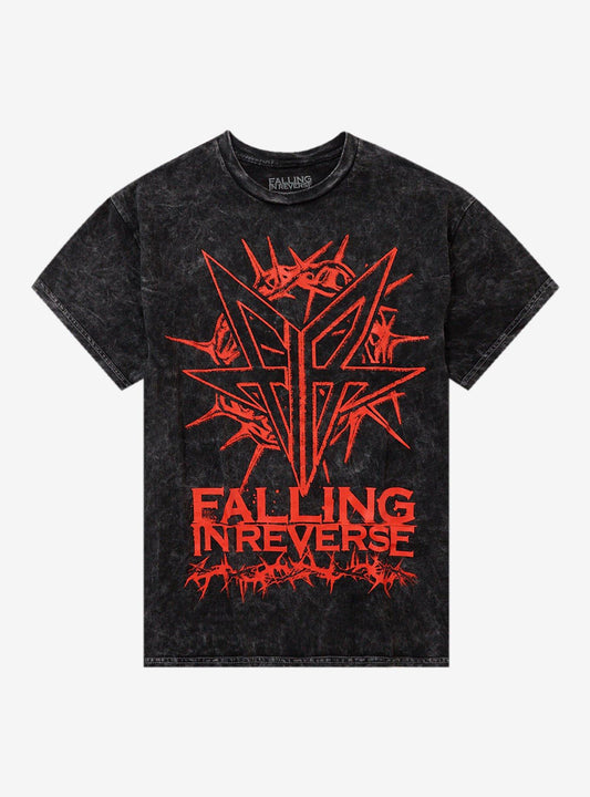 Falling In Reverse Logo Mineral Wash T-Shirt