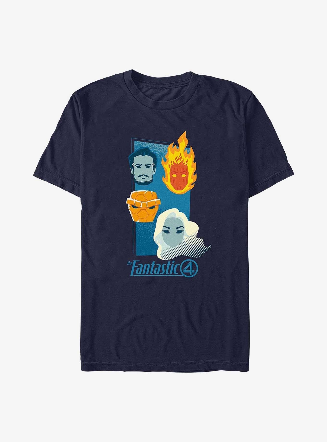 Marvel The Fantastic Four First Steps Fantastic Heads T-Shirt T-Shirt – Premium Quality Print | Great Gift for Fans