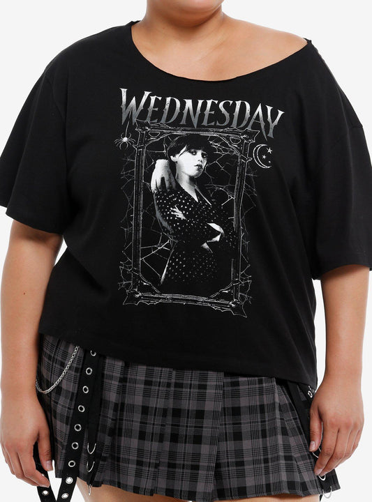 Wednesday Thing Portrait OffShoulder Girls TShirt Plus Size Graphic Tee | Graphic Tee | Unisex Shirt | Best-Selling Design