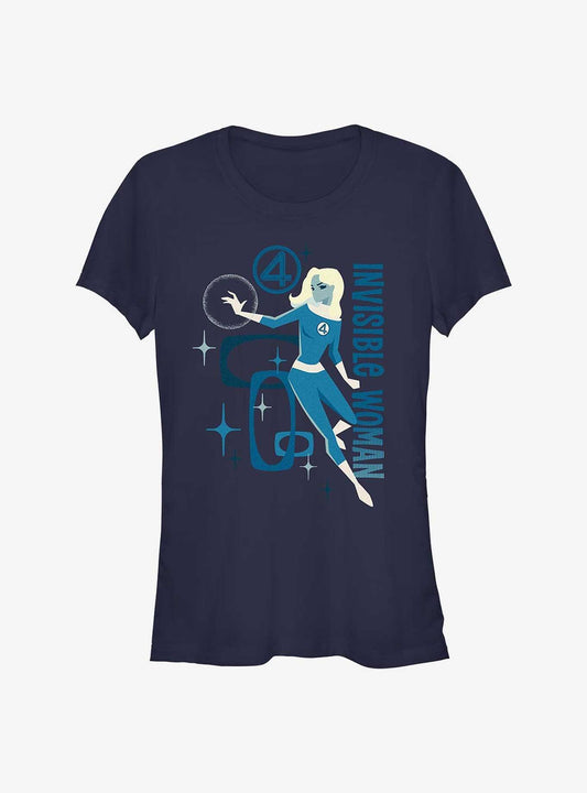 Marvel The Fantastic Four First Steps Invisible Woman Vintage Girls T-Shirt T-Shirt – Premium Quality Print | Great Gift for Fans