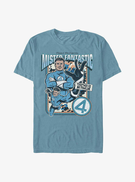 Marvel The Fantastic Four First Steps Mister Fantastic Reed Garment Dye T-Shirt Hot Topic Exclusive T-Shirt – Unique Character Design | Great Gift for Fans