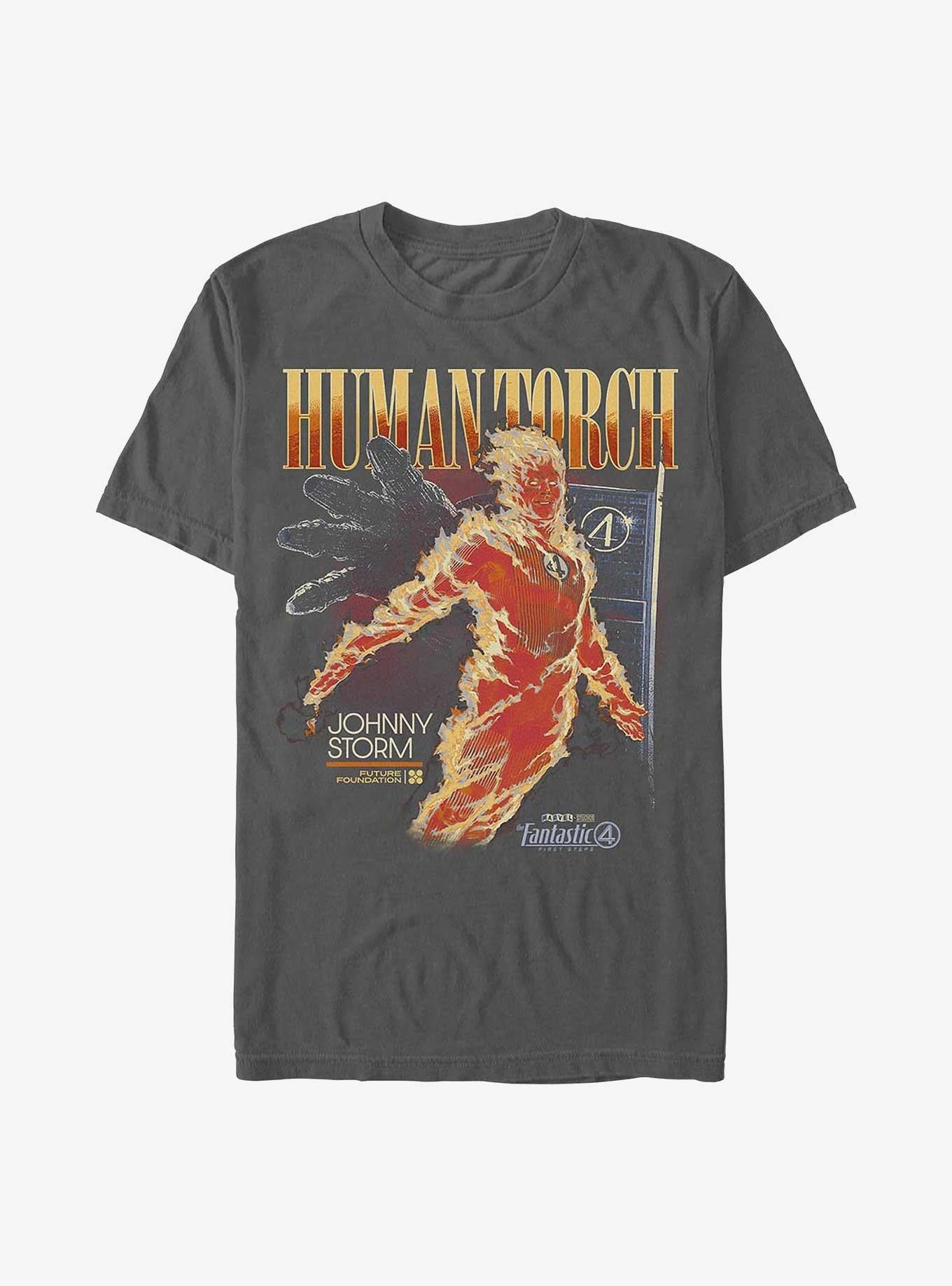 Marvel The Fantastic Four First Steps Human Torch Garment Dye T-Shirt Hot Topic Exclusive T-Shirt – Premium Quality Print | Must-Have Style