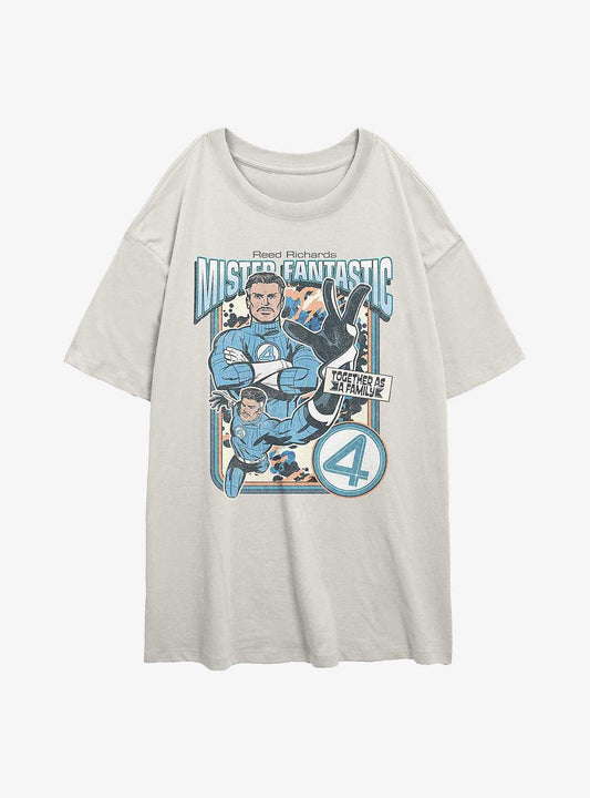 Marvel The Fantastic Four First Steps Mister Fantastic Reed Girls Oversized T-Shirt Hot Topic Exclusive T-Shirt – Exclusive Art Edition | High Demand Item