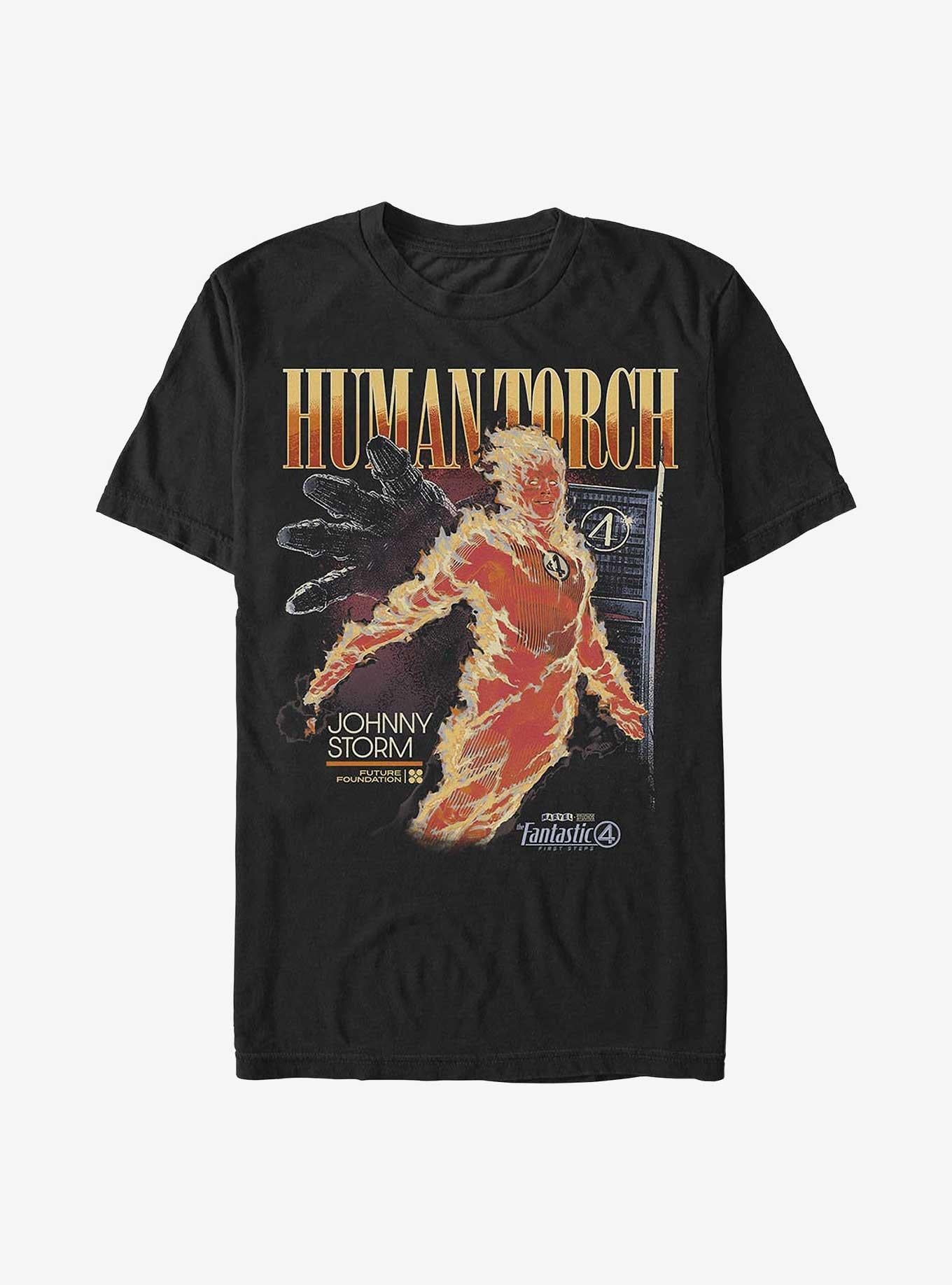 Marvel The Fantastic Four First Steps Human Torch T-Shirt Hot Topic Exclusive T-Shirt – Top Trending Graphic | Great Gift for Fans