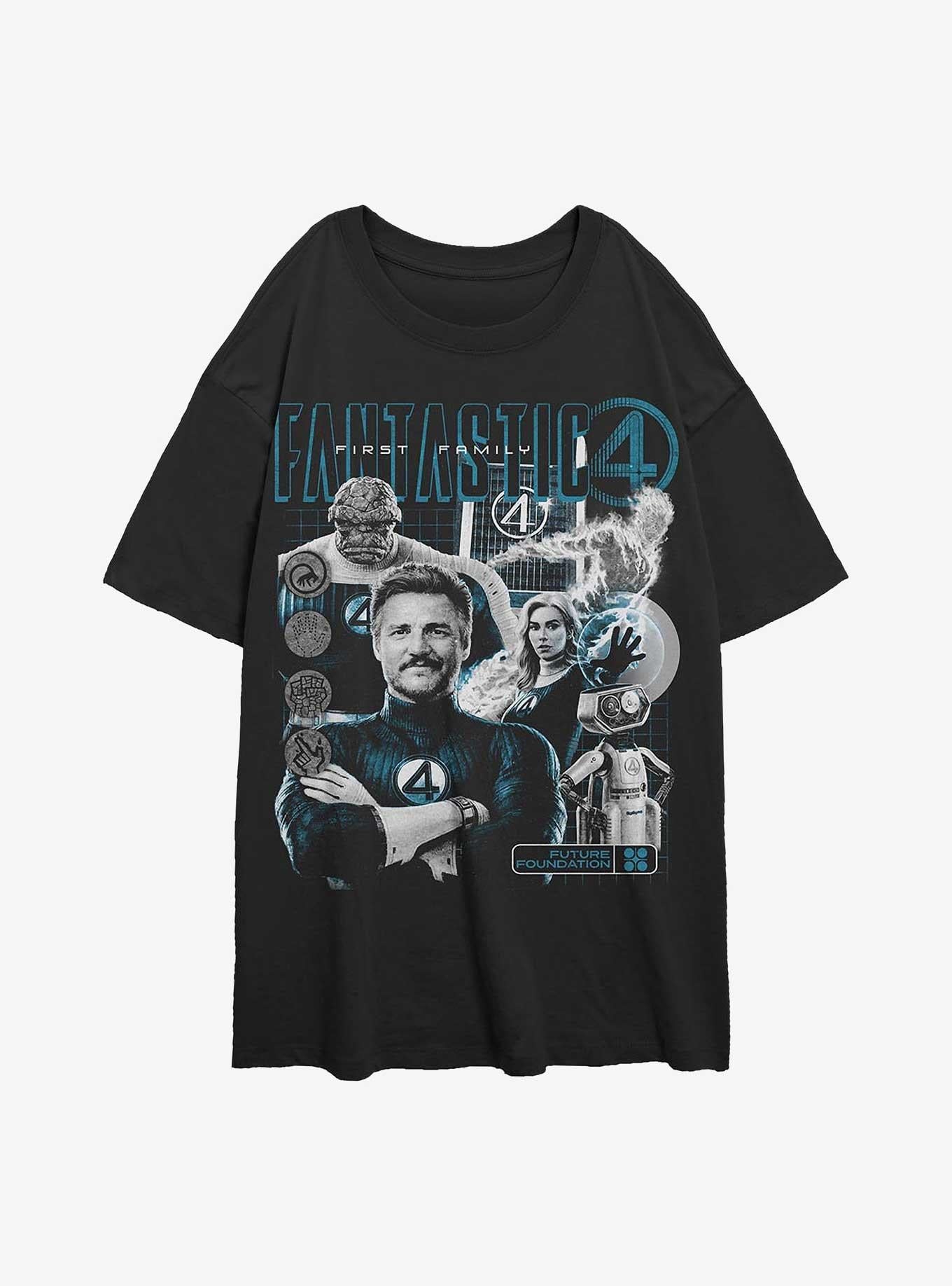 Marvel The Fantastic Four First Steps Club Fantastic Girls Oversized T-Shirt Hot Topic Exclusive T-Shirt – Exclusive Art Edition | Great Gift for Fans