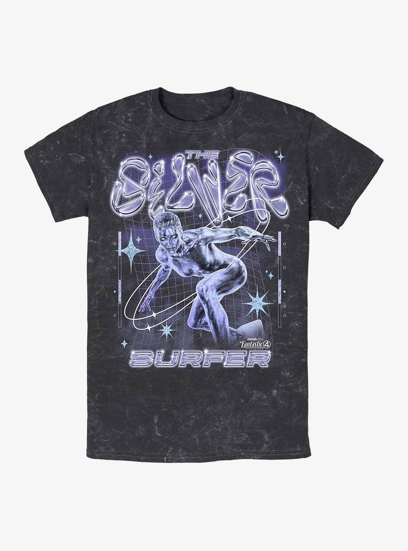 Marvel The Fantastic Four First Steps Silver Surfer Mineral Wash T-Shirt Hot Topic Exclusive T-Shirt – High Detail Graphic | Must-Have Style