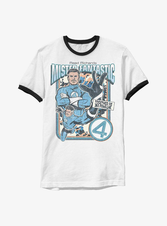 Marvel The Fantastic Four First Steps Mister Fantastic Reed Ringer T-Shirt Hot Topic Exclusive T-Shirt – Official Fan Merchandise | Trending Now