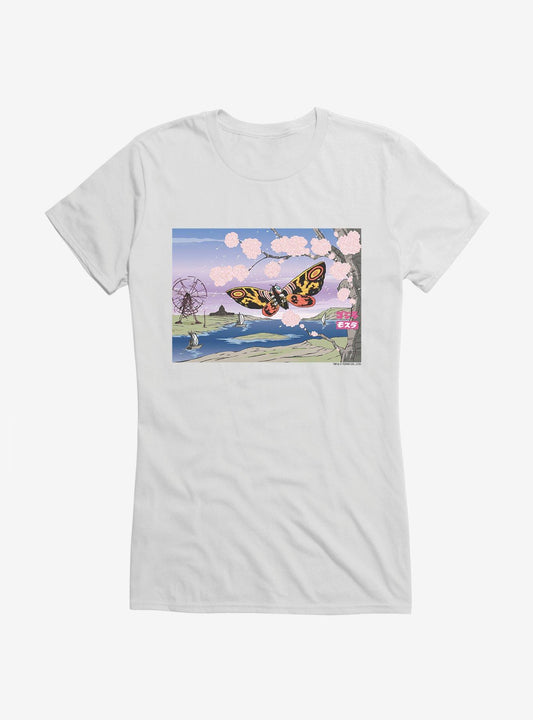 Godzilla Mothra Cherry Blossoms Girls T-Shirt T-Shirt – High Detail Graphic | Must-Have Style