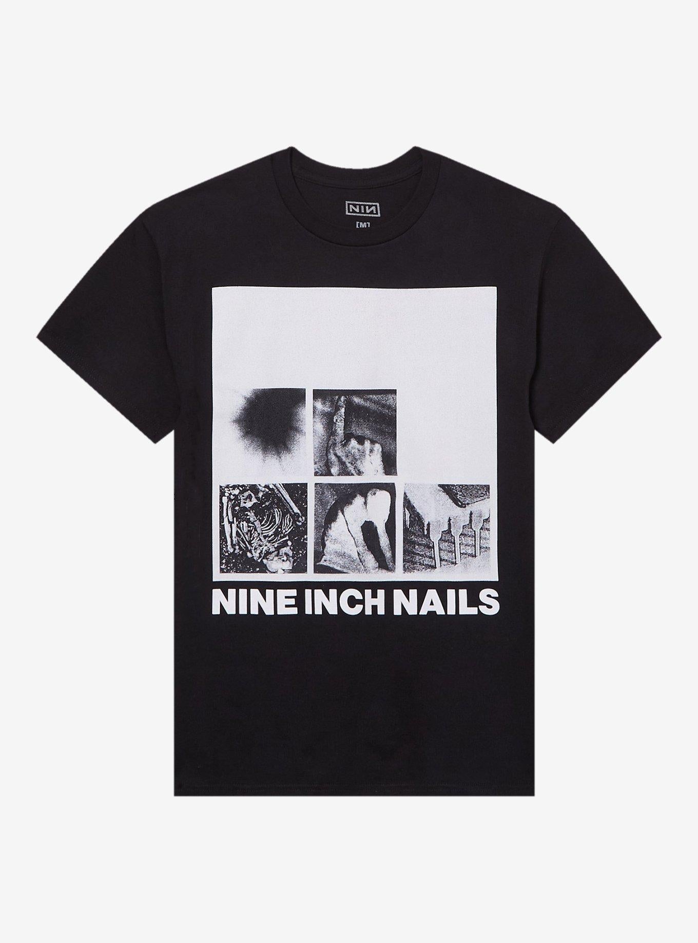 Nine Inch Nails Black & White Photo Collage T-Shirt