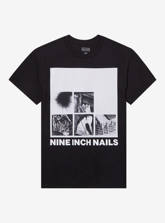 Nine Inch Nails Black & White Photo Collage T-Shirt