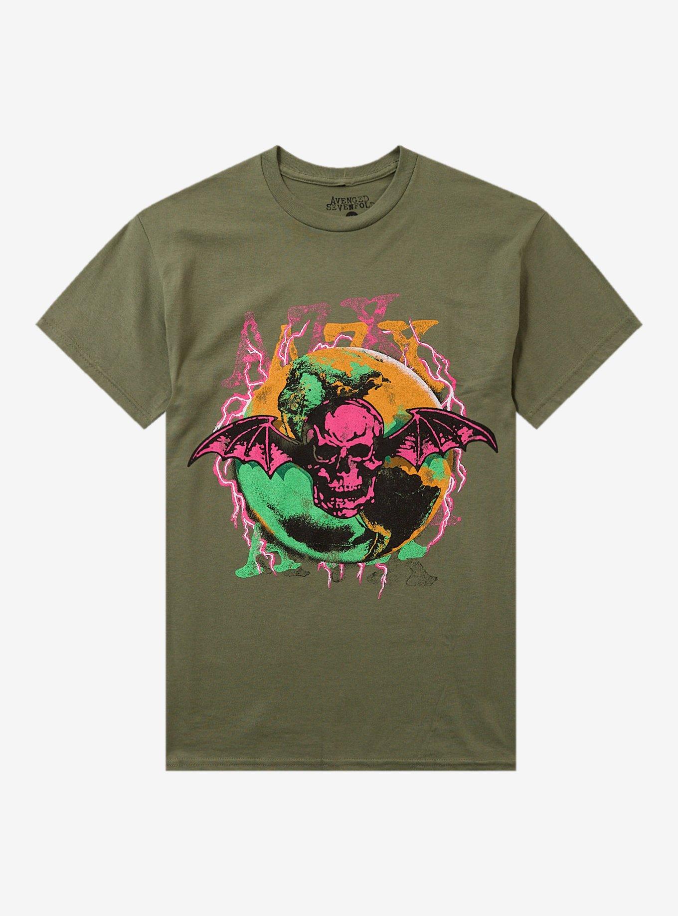 Avenged Sevenfold Deathbat Lightning TwoSided TShirt Graphic Tee | Graphic Tee | Unisex Shirt | Premium Quality Apparel