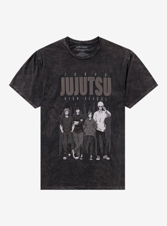 Jujutsu Kaisen First Years Puff Print Dark Wash T-Shirt