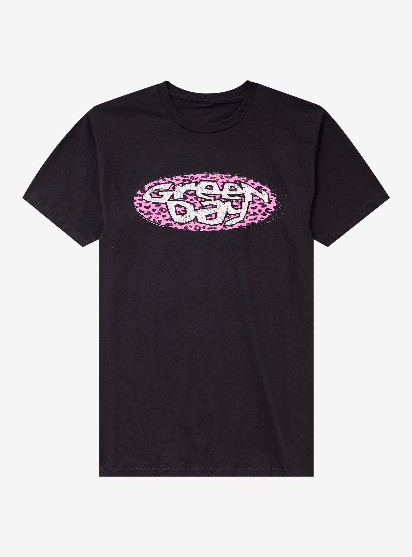 Green Day Pink Cheetah Print Logo T-Shirt
