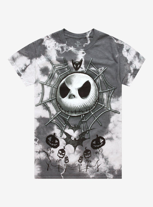 The Nightmare Before Christmas Jack Spiderweb TieDye TShirt Graphic Tee | Graphic Tee | Unisex Shirt | Top Trending Fashion