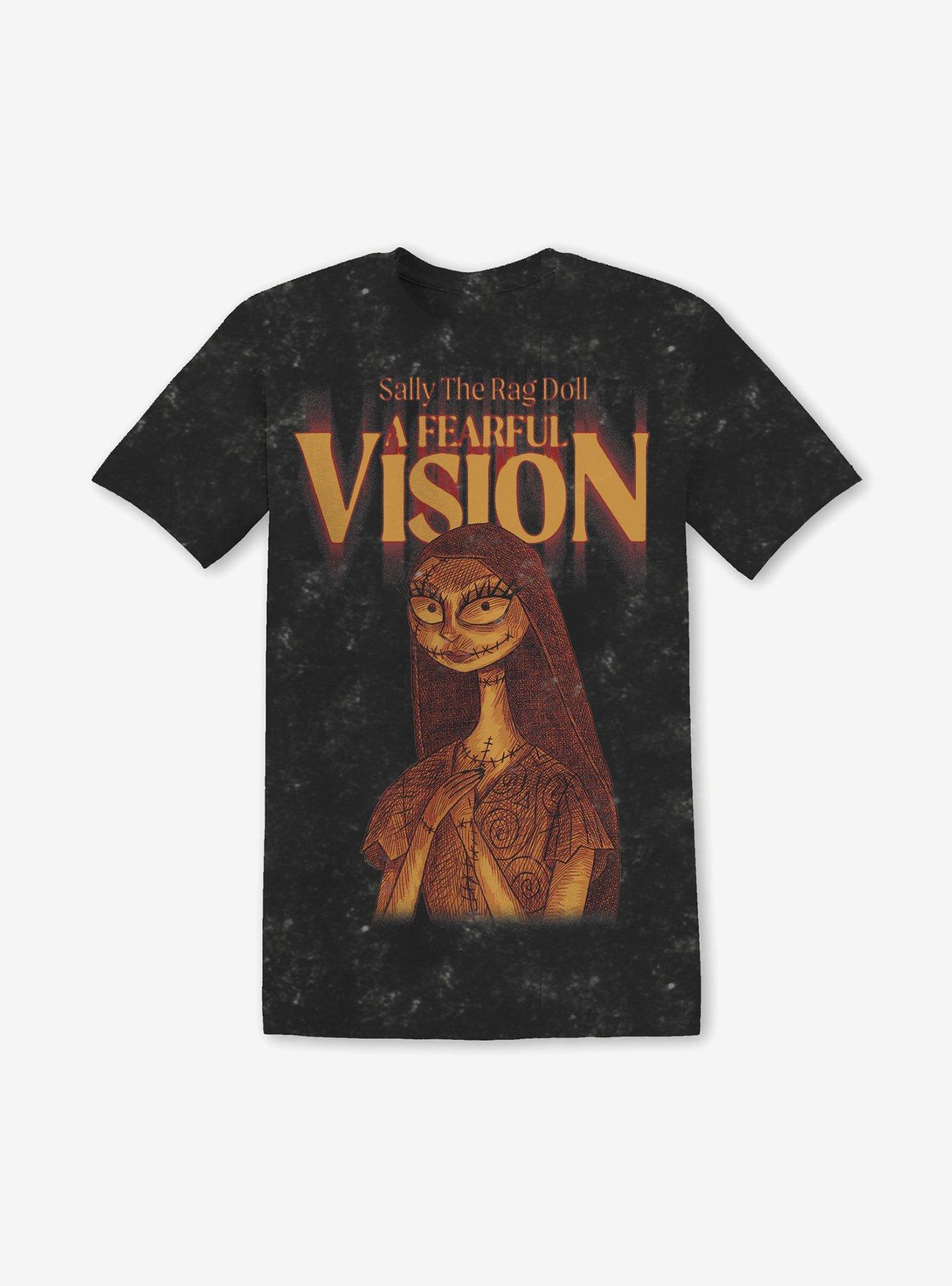 The Nightmare Before Christmas Sally Fearful Vision Dark Wash TShirt Graphic Tee | Graphic Tee | Unisex Shirt | Premium Quality Apparel