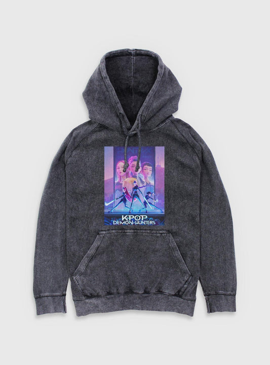 KPop Demon Hunters Poster Mineral Wash Hoodie