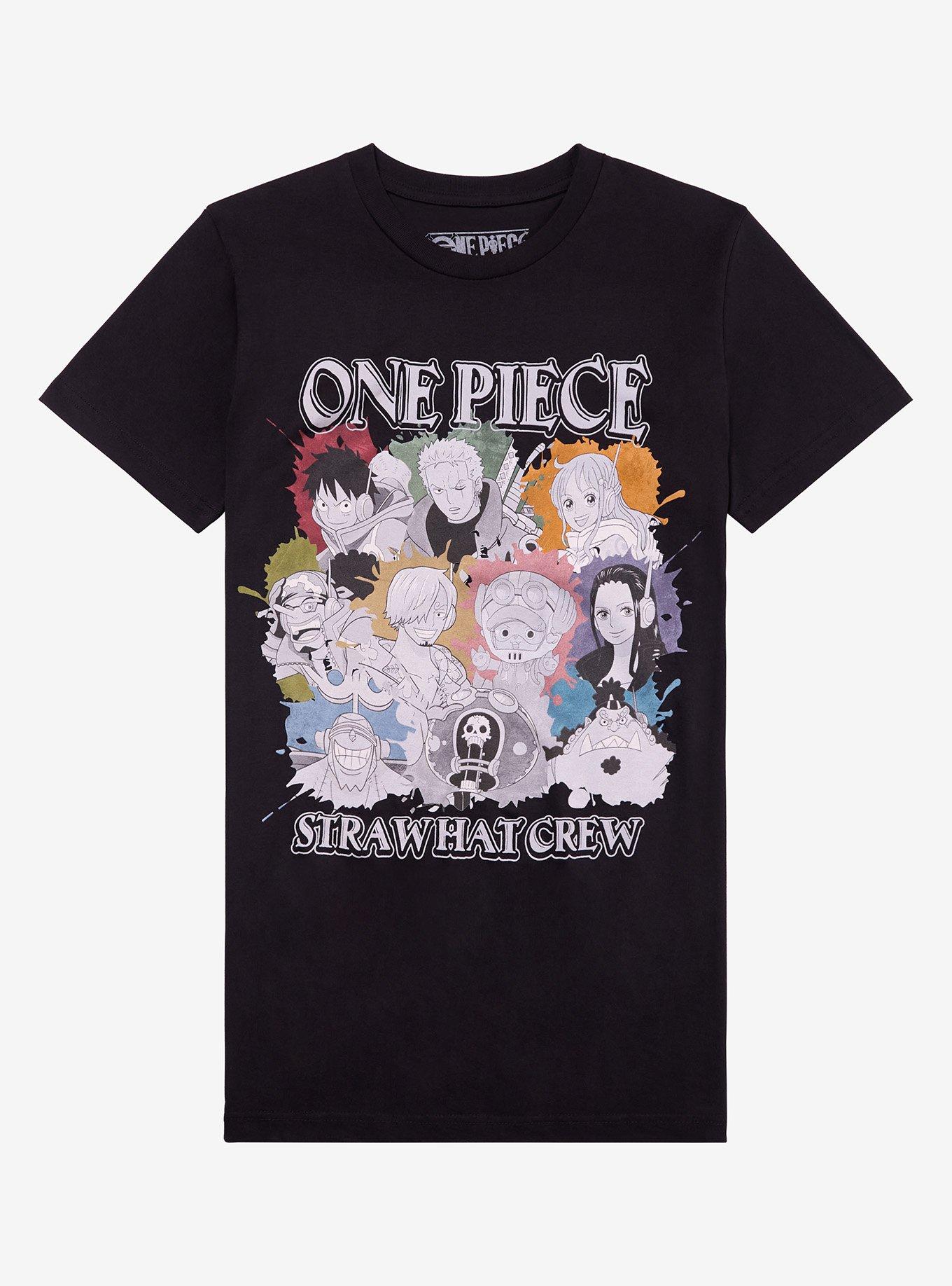 One Piece Straw Hat Pirates Color Splatter T-Shirt