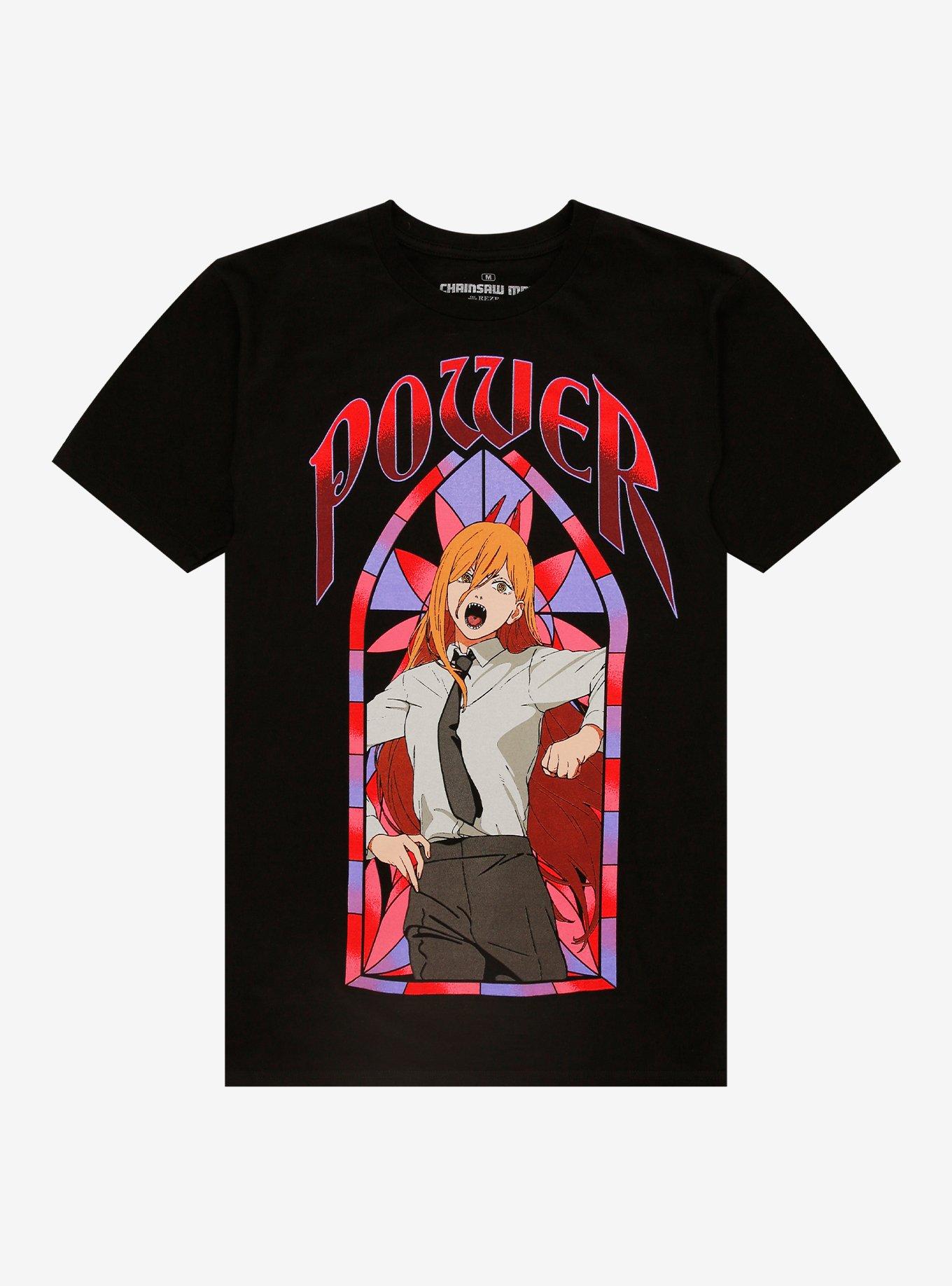 Chainsaw Man Power Stained Glass Portrait T-Shirt